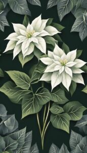 White Poinsettia Flower background 3