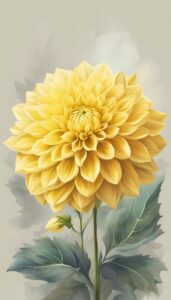 Yellow Dahlia Flower background 1