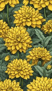 Yellow Dahlia Flower background 2