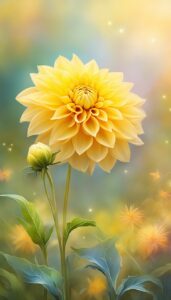 Yellow Dahlia Flower background 3