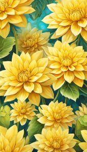 Yellow Dahlia Flower background 4