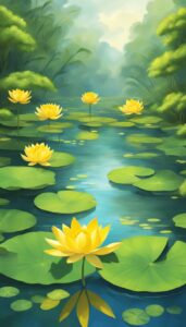 Yellow Lotus Flower background 1