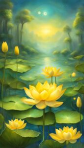 Yellow Lotus Flower background 3