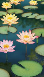 Yellow Lotus Flower background 4