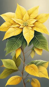 Yellow Poinsettia Flower background 1