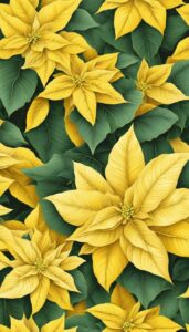 Yellow Poinsettia Flower background 2