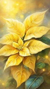 Yellow Poinsettia Flower background 3