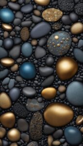 black pebbles background wallpaper texture pattern 4