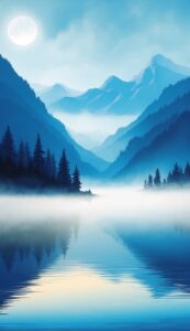 blue foggy background wallpaper illustration 3