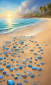 blue pebbles on the beach background wallpaper 5