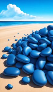 blue pebbles on the beach background wallpaper 6