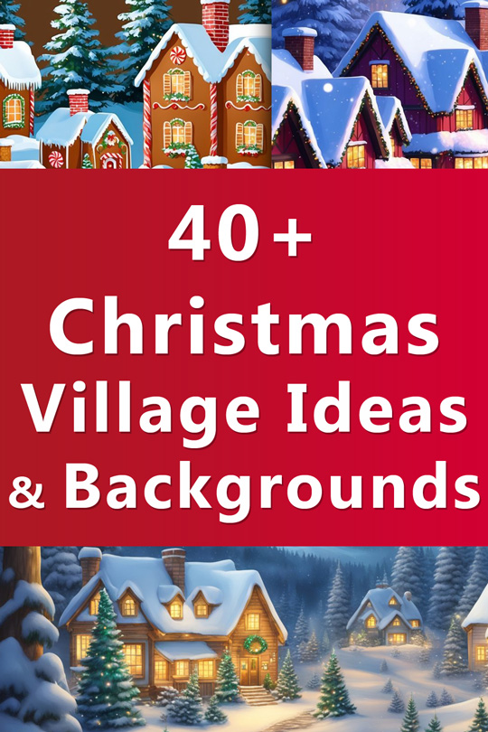 christmas village backgrounds inspiration