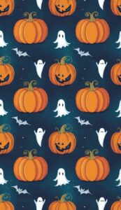 cute Halloween Pattern Background Illustrations Wallpaper 2