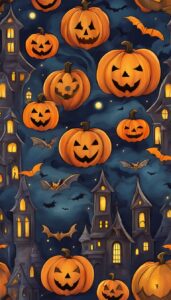 dark Halloween Pattern Background Illustrations Wallpaper 2