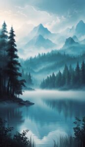 dark blue foggy background wallpaper illustration 2