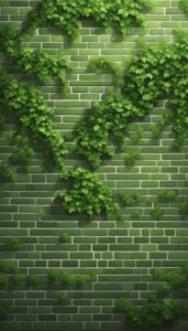 green brick wall background 1