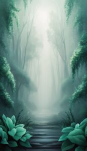 green foggy background wallpaper illustration 2