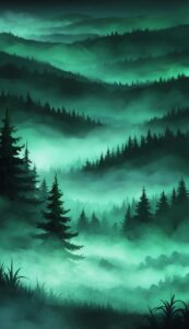 green foggy background wallpaper illustration 3