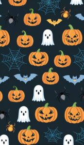 happy Halloween Pattern Background Illustrations Wallpaper 1