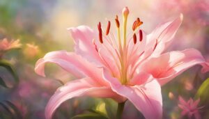 landscape lily flower background wallpaper illustration 2