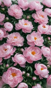 light pink peonies flowers background wallpaper illustration 1