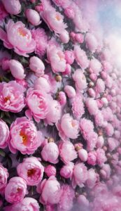 light pink peonies flowers background wallpaper illustration 2