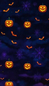 neon Halloween Pattern Background Illustrations Wallpaper 3