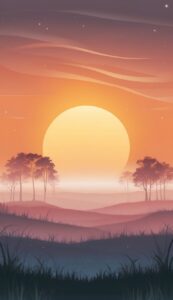 orange foggy background wallpaper illustration 1