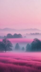 pink foggy background wallpaper illustration 1