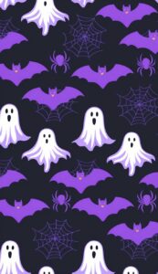 purple Halloween Pattern Background Illustrations Wallpaper 2