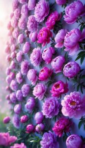 purple peonies flowers background wallpaper illustration 2