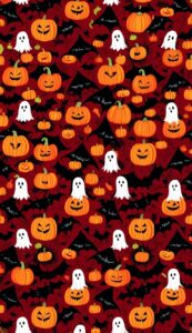 red Halloween Pattern Background Illustrations Wallpaper 1