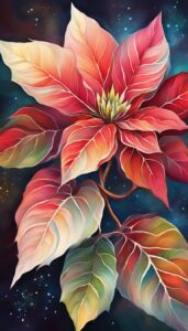 red Poinsettia Flower background 6