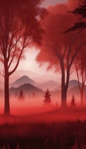 red foggy background wallpaper illustration 2