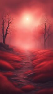 red foggy background wallpaper illustration 3