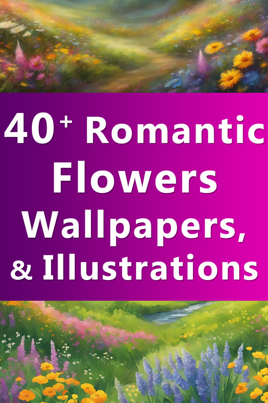 romantic flowers wallpapers backgrounds illustrations