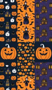 vintage Halloween Pattern Background Illustrations Wallpaper 3