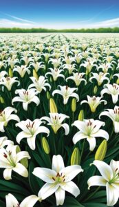 white lily flower background wallpaper illustration 1