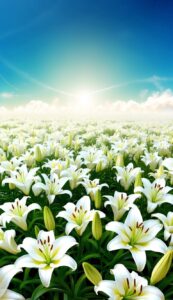 white lily flower background wallpaper illustration 2