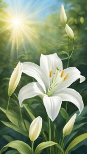 white lily flower background wallpaper illustration 3