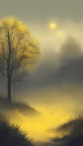 yellow foggy background wallpaper illustration 3