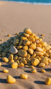 yellow pebbles background wallpaper 1