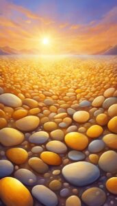 yellow pebbles background wallpaper 3