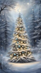 Black and White Christmas Tree idea background 5