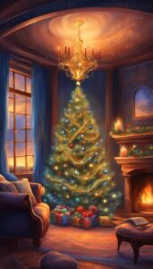 Dark Blue Christmas background 2