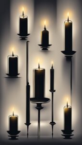 Dark Christmas Candles decoration idea illustration 1