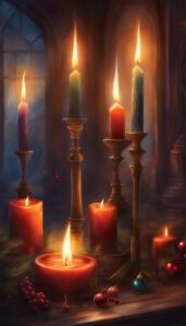 Dark Christmas Candles decoration idea illustration 3