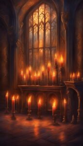 Dark Christmas Candles decoration idea illustration 4