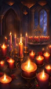 Dark Christmas Candles decoration idea illustration 5