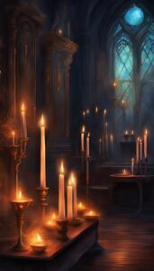 Dark Christmas Candles decoration idea illustration 6